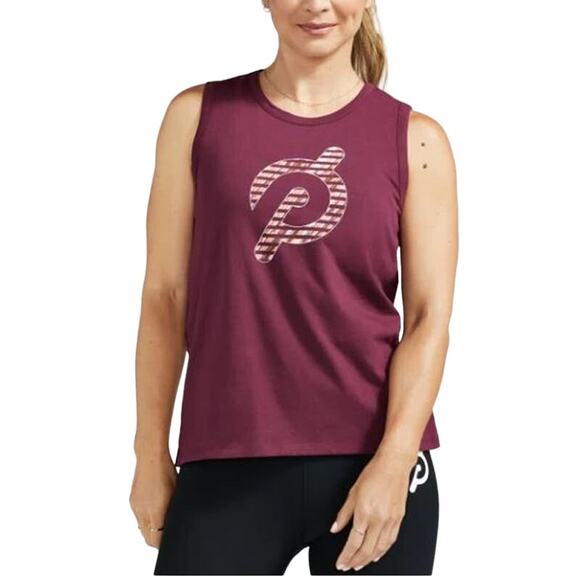 New Peloton Studio Side Slit Muscle Tank Red Size Medium - Picture 1 of 5